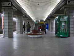 Gyeongbokgung Station entrance with signage in Seoul