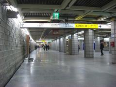 Gyeongbokgung Station entrance with modern architecture and signage