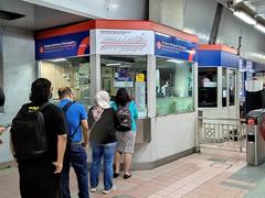 Aras Konkos LRT KJ1 Gombak station concourse in Selangor with modern design and commuters