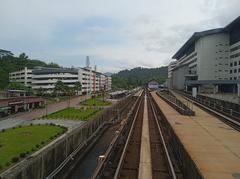 Exterior view of Gombak LRT station in Kuala Lumpur