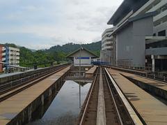 Exterior view of Gombak LRT station in Kuala Lumpur