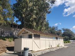 Public restroom building at Will Rogers State Historic Park