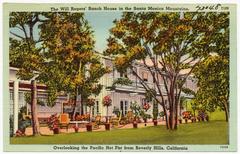 The Will Rogers' Ranch House nestled in the Santa Monica Mountains with its rustic design and natural surroundings