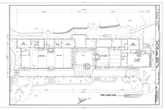 Will Rogers Ranch main house at 14253 Sunset Boulevard, Pacific Palisades, Los Angeles County, California, historic architectural drawing