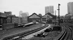 Historic Broad Street railway station in London, 1970