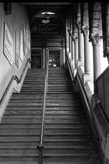 Lombardic staircase at Broad Street station in 1970