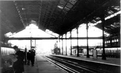 Broad Street railway station demolition in 1967 with train platforms visible