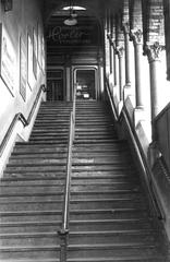 Lombardic style staircase at Broad Street station showing deterioration in 1971