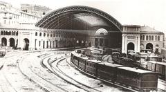 Genova Principe railway station building viewed from the platform side