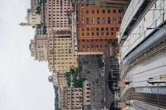 Genoa Train Station Piazza Principe with surrounding houses and cityscape