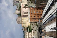 Genoa Train Station Piazza Principe with surrounding houses and cityscape