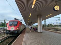 Budapest Kelenföld railway station with trains and platforms
