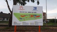 Železničná stanica Košice railway station exterior with trains and tracks