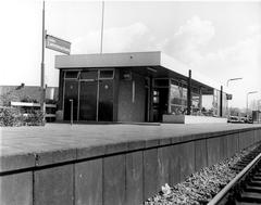 View of the platform side of Leiden Lammenschans railway station in Leiden
