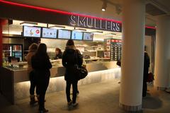 Smullers fast food restaurant at Leiden Centraal railway station