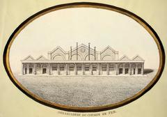 First intra muros landing stage designed by Alfred Armand, artist's view by Baron in 1860