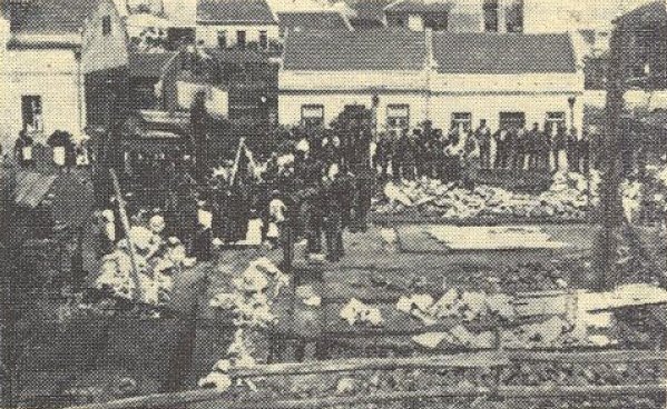 Ceremony laying cornerstone of Escola Profissional de António Vasconcellos Correia in Campolide, Lisbon, 1933