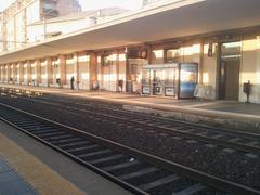 Platform 1 and 2 at Monza train station towards Milan