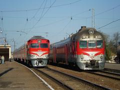 DR1A diesel train at Vilnius depot, Baltic Railway, Lithuania