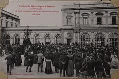 Vintage postcard album page showing early 20th century postcards of Luçon, France