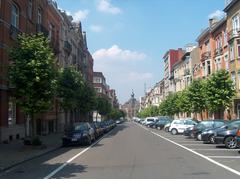 Avenue Émile Zola street view in Schaerbeek, Brussels, Belgium lined with buildings and trees