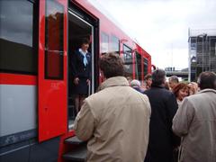 Train at Vilnius airport railway station