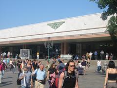 Venezia Santa Lucia railway station exterior with trains and historic buildings