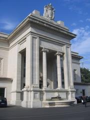 Front view of Vatican City railway station building