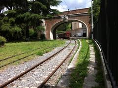 Vatican Railway Station entrance open showing tracks and platform