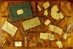 Trompe l'oeil tabletop painting by Louis-Léopold Boilly