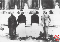 Reginald Johnston, Puyi, and Zheng Xiaoxu in the Forbidden City