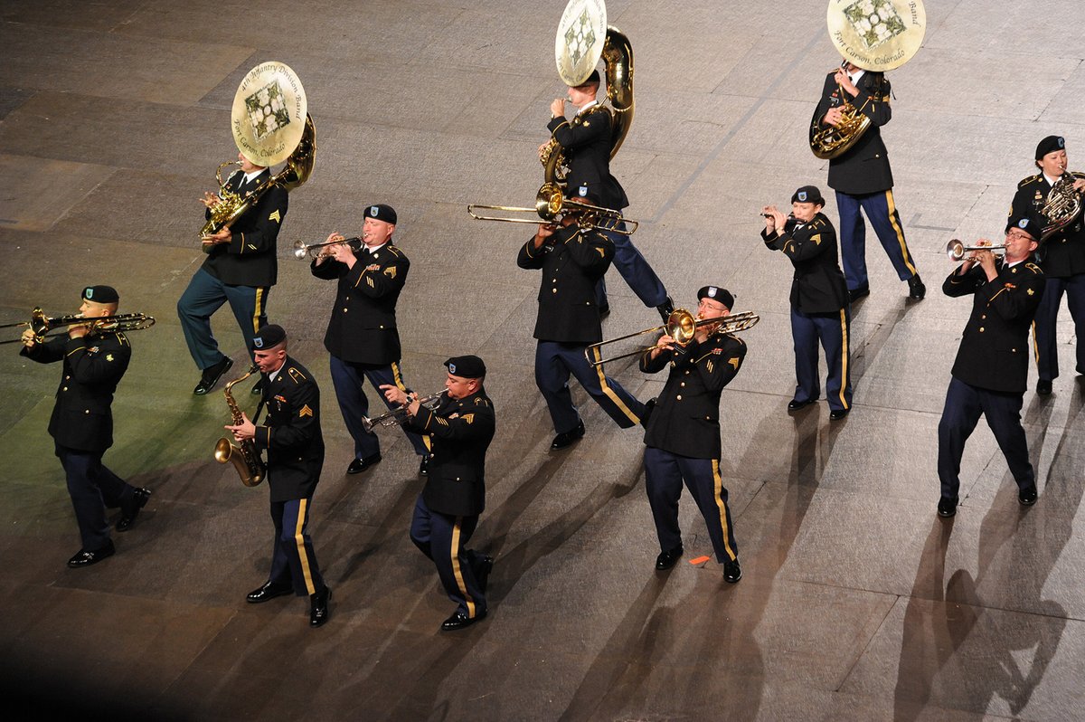 U.S. Army 4th Infantry Division Band performing at Colorado International Tattoo honoring Warrior Games athletes