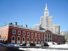 Viktorenko street building number 10 in Moscow on a winter day