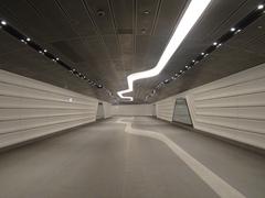 Wynyard Walk pedestrian walkway with modern design and glass panels