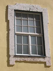 Main street window stonework in Baixa, Lisbon
