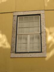 Cantaria window detail on a secondary street, Baixa, Lisbon