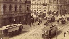 Nagykörút and Rákóczi út intersection in Budapest