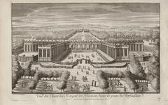 View of the Royal Castle of Trianon in the park of Versailles
