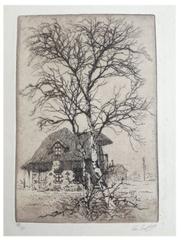 Illustration of the dovecote at Marie Antoinette's hamlet in Versailles