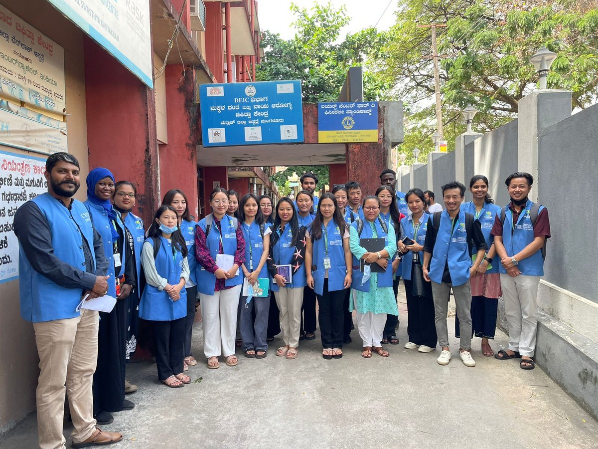 Edward and Cynthia Institute of Public Health MPH Scholars group photo after field visit in Mangalore