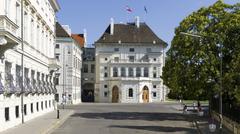 Ballhausplatz in Vienna 1 viewed towards southeast at Loewelstrasse 4