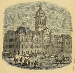 Lithograph of Baltimore City Hall