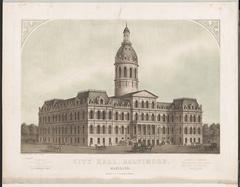City Hall building in Baltimore, Maryland architectural exterior