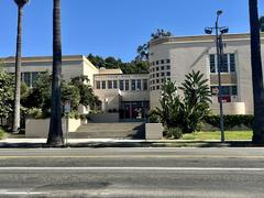 Hollywood High School science building in July 2023 under clear sky