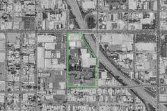 1994 Metromedia Square aerial view with USGS DOQQ outline