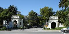 West entrance of Bel Air at Bellagio and Sunset Blvd in Los Angeles