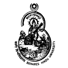 Logo of Benares Hindu University featuring traditional Indian motifs