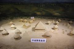 Diorama of Yangshao Village showcasing traditional ancient Chinese settlement