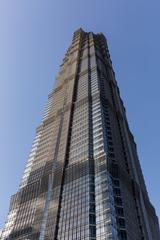 Jin Mao Tower in Shanghai at dusk