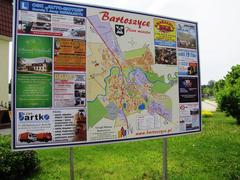 City map of Bartoszyce with detailed street layout